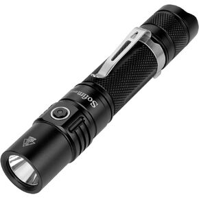 sofirn Tactical Flashlight 1200 High Lumens, LED Flashlight with Super Bright, Water Resistant, Compact Small Pocket EDC Flash Light for Camping Running Emergency Outdoor in Kuwait