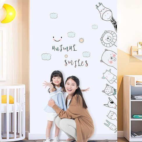 DKTIE Wall Stickers Decals for Kids Room Bedroom Baby Room Wall Decor Sticker Cute Animal Door Sticker in Kuwait