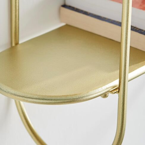 Danya B. Two-Tier Warm Gold Metal Hanging Bracket Wall Mounted Shelf in Saudi Arabia