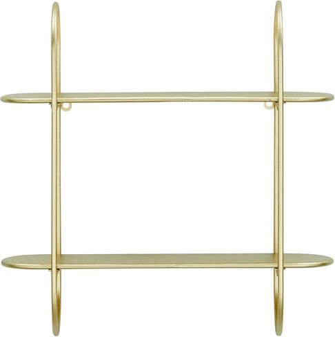 Danya B. Two-Tier Warm Gold Metal Hanging Bracket Wall Mounted Shelf in Saudi Arabia