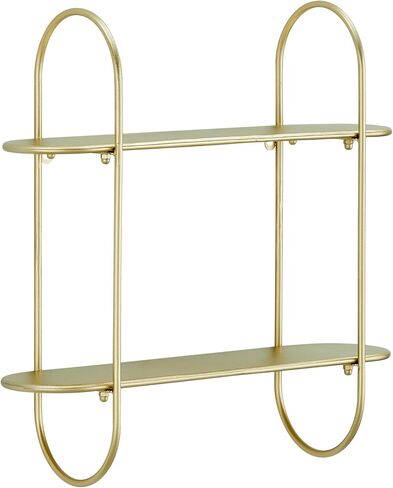 Danya B. Two-Tier Warm Gold Metal Hanging Bracket Wall Mounted Shelf in Saudi Arabia