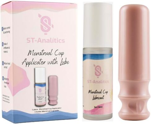 أداة وضع كأس الحيض - جل التشحيم - إدخال مريح وسهل مع جل التشحيم - مجموعة أدوات وضع كأس الحيض القابلة لإعادة الاستخدام - مجموعة Copa Menstrual Compact Kit - in Kuwait