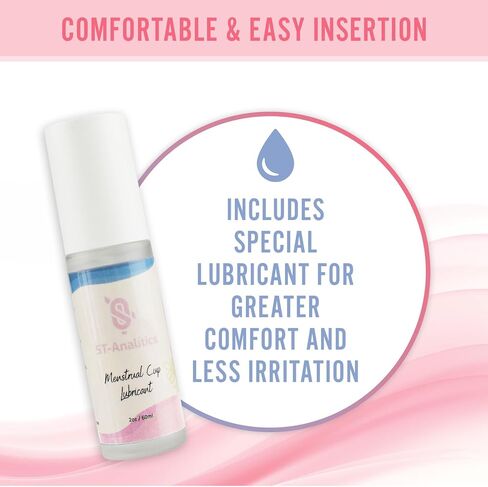 أداة وضع كأس الحيض - جل التشحيم - إدخال مريح وسهل مع جل التشحيم - مجموعة أدوات وضع كأس الحيض القابلة لإعادة الاستخدام - مجموعة Copa Menstrual Compact Kit - in Kuwait