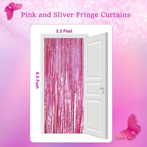 4 Pack Black and Gold Metallic Tinsel Foil Fringe Curtains 3.3×6.5 ft Photo Booth Backdrop Decor Streamers Fringe Backdrop for Birthday Wedding Engagement Baby Shower Holiday Party Decorations in Saudi Arabia