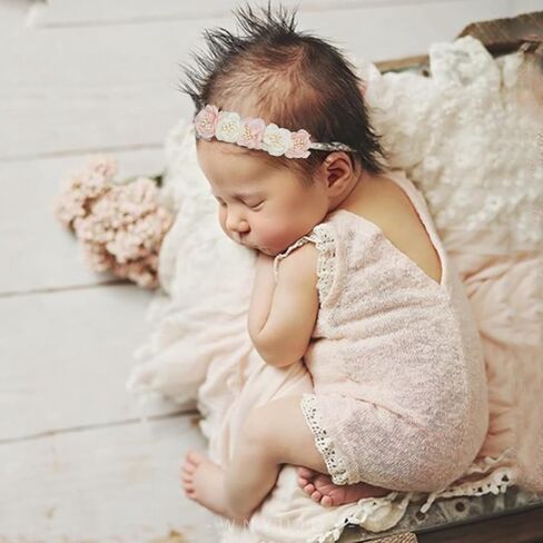 WNYUJOY طفلة الأزهار Headbands النايلون زهرة عصابات الشعر 3 قطعة إكسسوارات الشعر للأطفال حديثي الولادة الرضع الصغار in Kuwait