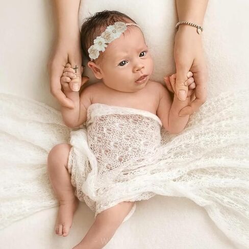 WNYUJOY طفلة الأزهار Headbands النايلون زهرة عصابات الشعر 3 قطعة إكسسوارات الشعر للأطفال حديثي الولادة الرضع الصغار in Kuwait