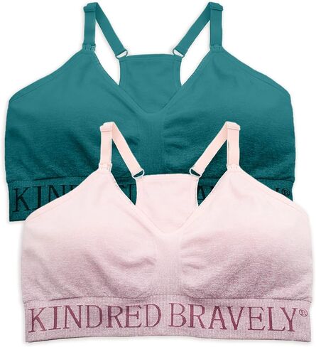 Kindred Bravely 2-Pack Hands Free Sports Pumping Bra Bundle (Teal and Ombre Purple, Medium) in Saudi Arabia