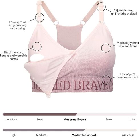Kindred Bravely 2-Pack Hands Free Sports Pumping Bra Bundle (Teal and Ombre Purple, Medium) in Saudi Arabia