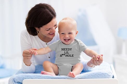 AW Fashions Needy Little Baby - Funny Surprises For Their New Adventure - Cute One-Piece Infant Baby Bodysuit in Saudi Arabia
