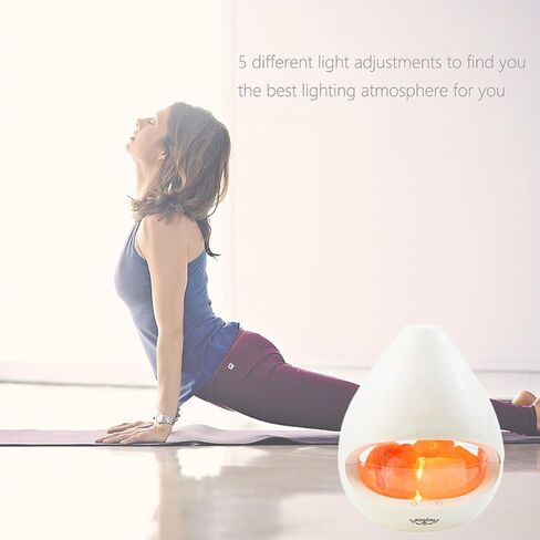 Monademo Himalayan Salt diffusers for Essential Oils 2-in-1 Aromatherapy & Himalayan Salt lamp for Bedroom Home Office- Enhance Your Space with Soothing Fragrance(White) in Saudi Arabia