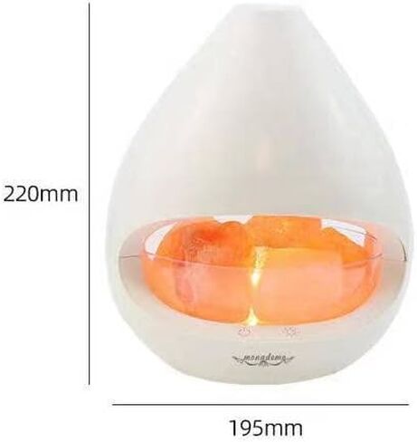 Monademo Himalayan Salt diffusers for Essential Oils 2-in-1 Aromatherapy & Himalayan Salt lamp for Bedroom Home Office- Enhance Your Space with Soothing Fragrance(White) in Saudi Arabia