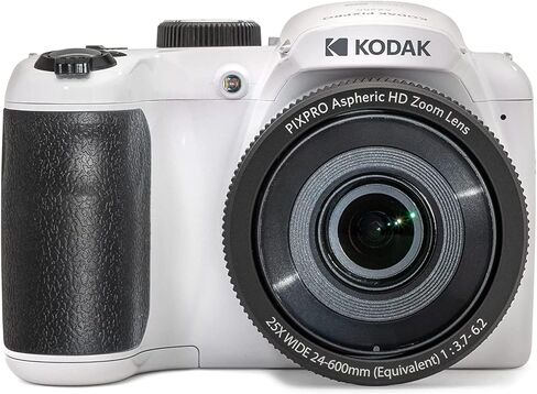 Kodak PIXPRO Astro Zoom AZ255-WH 16MP Digital Camera, 25X Optical Zoom, White Bundle with Lexar 32GB High-Performance 800x UHS-I SDHC Memory Card + Deco Photo Camera Bag in Saudi Arabia