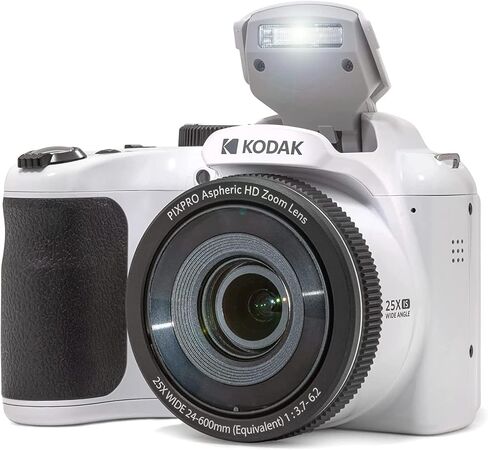 Kodak PIXPRO Astro Zoom AZ255-WH 16MP Digital Camera, 25X Optical Zoom, White Bundle with Lexar 32GB High-Performance 800x UHS-I SDHC Memory Card + Deco Photo Camera Bag in Saudi Arabia