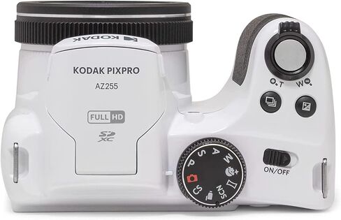 Kodak PIXPRO Astro Zoom AZ255-WH 16MP Digital Camera, 25X Optical Zoom, White Bundle with Lexar 32GB High-Performance 800x UHS-I SDHC Memory Card + Deco Photo Camera Bag in Saudi Arabia
