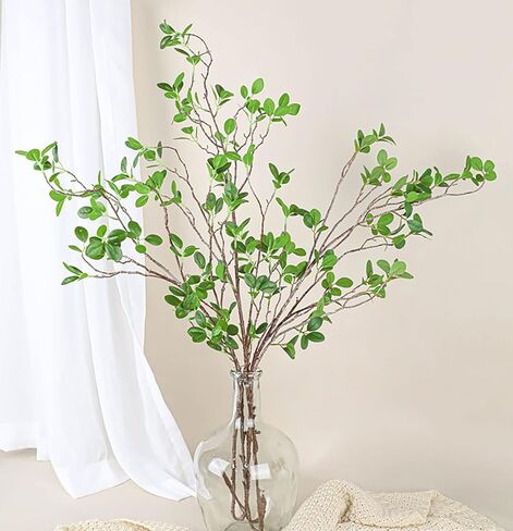 Focalmotors 3 قطع سيقان صناعية فروع صناعية 43.3 بوصة لمسة حقيقية فروع شجرة وهمية لمزهرية باقة الزهور ديكور المنزل والمكتب الأخضر in Kuwait