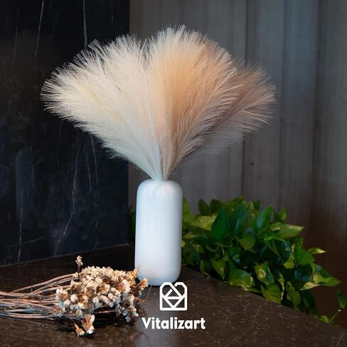 6 قطع من Vitalizart 21.7 بوصة ديكور عشب بامباس طويل القامة لمزهرية أرضية بومباس صناعية زهور مجففة لغرفة المنزل الريفي المطبخ رف جدار بوهو ديكور مزرعة الزفاف (6 ألوان) in Kuwait