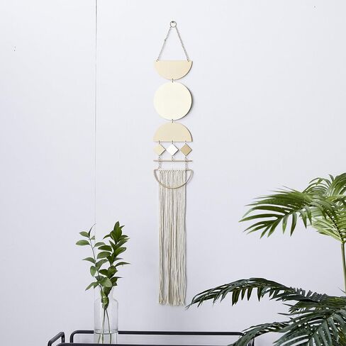 Deco 79 Metal Macrame Wall Decor with Fringe Detailing, 6" x 0" x 45", Gold in Saudi Arabia