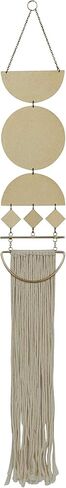 Deco 79 Metal Macrame Wall Decor with Fringe Detailing, 6" x 0" x 45", Gold in Saudi Arabia