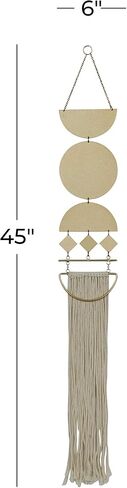 Deco 79 Metal Macrame Wall Decor with Fringe Detailing, 6" x 0" x 45", Gold in Saudi Arabia