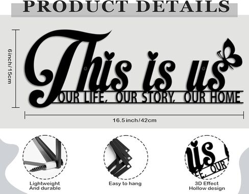 Kas Home Family Wall Decor, Inspirational Quotes Together is Our Favorite Place to Be Wall Sign Motivational Wall Art Decor for Living Room, Bedroom, Dinning Room, Kitchen (Black-T, 6.6x16 inch) in Kuwait