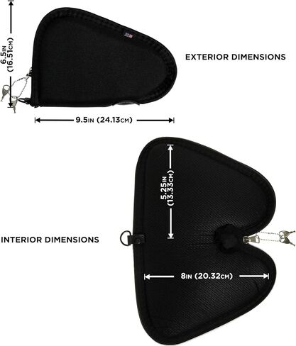Allen Company Handgun Endura Locking Pistol Case, Thick Foam Padding, 8, 11 and 13 inches, Black in Saudi Arabia