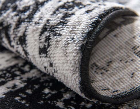 Rugs.com Monte Carlo Collection Rug – 2' 7 x 12' Runner Black Medium Rug Perfect for Living Rooms, Large Dining Rooms, Open Floorplans in Saudi Arabia