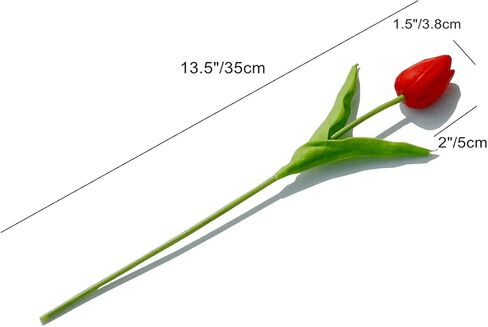 24 قطعة من زهور التوليب الاصطناعية من WESAPPINC ذات ملمس حقيقي من البولي يوريثان زهور التوليب المزيفة لترتيب باقة الزفاف وحفلات استقبال المولود الجديد وعيد الفصح والربيع وديكور غرفة الطعام والمكتب (وردي) in Kuwait
