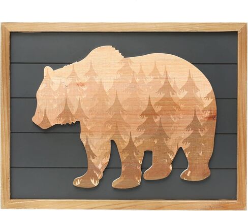 SwallowLiving 21 x 16 Inches Cabin Deer Wall Decor Large 3D Deer Rustic Wooden Forest Mountain Wall Art Woodland Decorative Farmhouse Wildlife Lodge Animal Elk Wood Framed Decor in Saudi Arabia