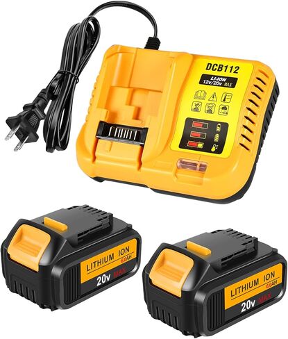 عبوة بديلة من TeenPower لبطارية Dewalt 20V 6.0Ah Max مع مجموعة شاحن واحدة in Kuwait