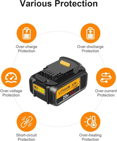عبوة بديلة من TeenPower لبطارية Dewalt 20V 6.0Ah Max مع مجموعة شاحن واحدة in Kuwait