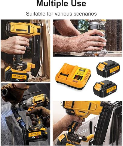 عبوة بديلة من TeenPower لبطارية Dewalt 20V 6.0Ah Max مع مجموعة شاحن واحدة in Kuwait