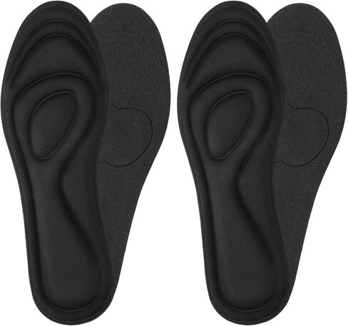 WLLHYF 2Pair Memory Foam Insoles, Shoe Insoles for Women Man Replacement Shoe Inserts Comfort Cushioning Shoe Inserts Shoe Pads Relieve Foot Pain(Black,Men8-11US) in Saudi Arabia