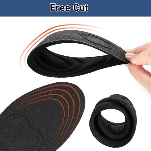 WLLHYF 2Pair Memory Foam Insoles, Shoe Insoles for Women Man Replacement Shoe Inserts Comfort Cushioning Shoe Inserts Shoe Pads Relieve Foot Pain(Black,Men8-11US) in Saudi Arabia
