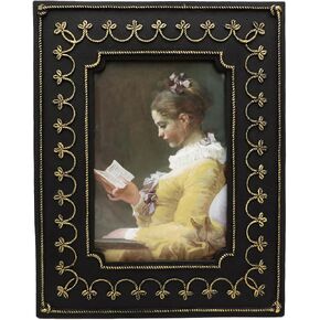 SYLVIA'S SHOP 2.5x3.5 Small Vintage Picture Frame, Mini Antique Black and Gold Ornate Photo Frame, for Tabletop and Wall Display, Retro Home Decor, Photo Gallery Art in Kuwait