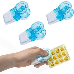 3 Pcs Portable Travel Pill Taker Remover - Pill Extractor Tool,Pill Organizer Pill Boxes Assistance Tool,Easy to Take Out Pills for Elderly with Weak Hands in Kuwait