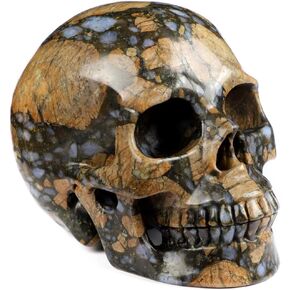 2.0" Que Sera Stone Crystal Skull, Hand Carved Gemstone Fine Art Sculpture, Reiki Healing Stone Statue. in Kuwait