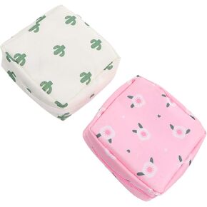 حقيبة تخزين المناديل الصحية من هيليفتي، حقائب فترة للفتيات المراهقات والنساء والسيدات، حقيبة فترة مع سحاب للمناديل الصحية، عبوة من قطعتين in Kuwait