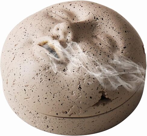 مبخرة ماكويو مع غطاء وحامل عصا للخير، تستخدم للعصا أو اللفائف، مبخرة مبتكرة تخرج من الفم لديكور المنزل واليوجا والتأمل (وجه الإنسان) in Kuwait