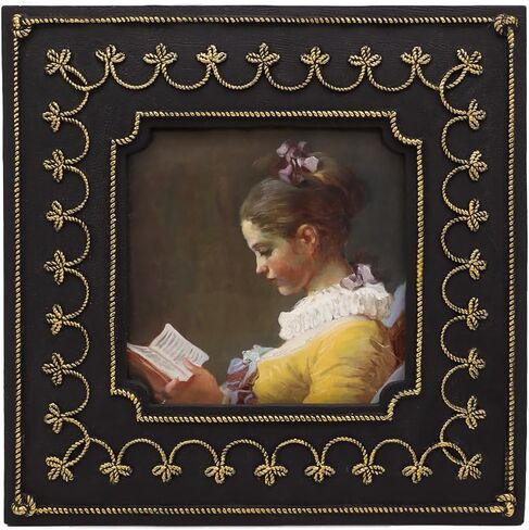 SYLVIA'S SHOP 2.5x3.5 Small Vintage Picture Frame, Mini Antique Black and Gold Ornate Photo Frame, for Tabletop and Wall Display, Retro Home Decor, Photo Gallery Art in Saudi Arabia