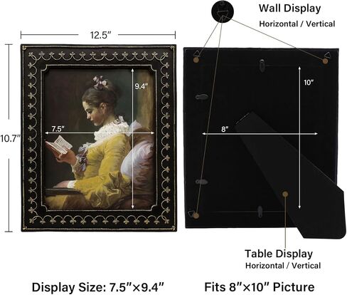 SYLVIA'S SHOP 2.5x3.5 Small Vintage Picture Frame, Mini Antique Black and Gold Ornate Photo Frame, for Tabletop and Wall Display, Retro Home Decor, Photo Gallery Art in Saudi Arabia