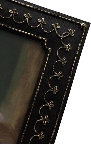 SYLVIA'S SHOP 2.5x3.5 Small Vintage Picture Frame, Mini Antique Black and Gold Ornate Photo Frame, for Tabletop and Wall Display, Retro Home Decor, Photo Gallery Art in Saudi Arabia