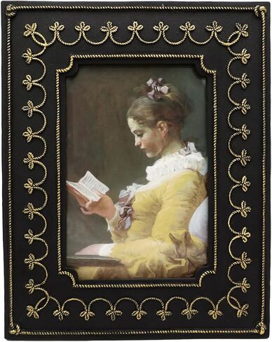 SYLVIA'S SHOP 2.5x3.5 Small Vintage Picture Frame, Mini Antique Black and Gold Ornate Photo Frame, for Tabletop and Wall Display, Retro Home Decor, Photo Gallery Art in Kuwait