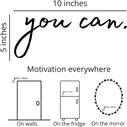 Roxy's Walls You can Over The Door Wall Decal. Mirror Decals to Start Your Day with This Motivational Stickers. Black Wall Decor Sticker Over The Door Mirror. Ucan-B-1 in Saudi Arabia