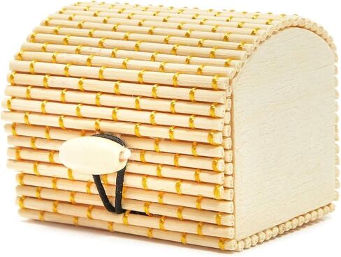 Juvale Mini Bamboo Cane Treasure Chests with Gold String Design (2.4 x 2 In, 12-Pack) in Saudi Arabia