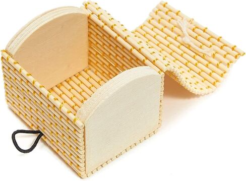 Juvale Mini Bamboo Cane Treasure Chests with Gold String Design (2.4 x 2 In, 12-Pack) in Saudi Arabia