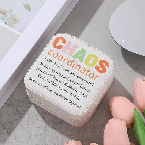 iematoz Chaos Coordinator Gifts -Mini Travel Jewelry Case Jewelry Box Jewelry Organizer in Kuwait