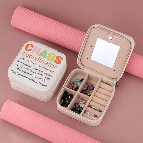 iematoz Chaos Coordinator Gifts -Mini Travel Jewelry Case Jewelry Box Jewelry Organizer in Kuwait