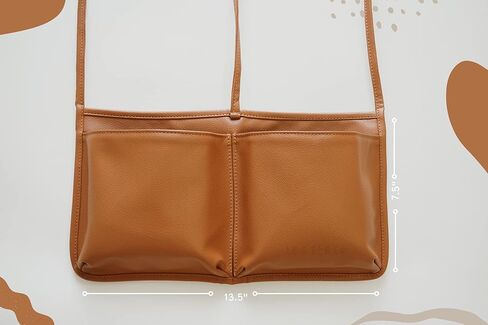 منظم سرير أطفال لو آند كين - منظم حفاضات معلق من الجلد النباتي لسرير الأطفال - سرير أطفال بجانب السرير بحجم 13.5 × 7.5 بوصة - مقاوم للماء والبقع in Kuwait