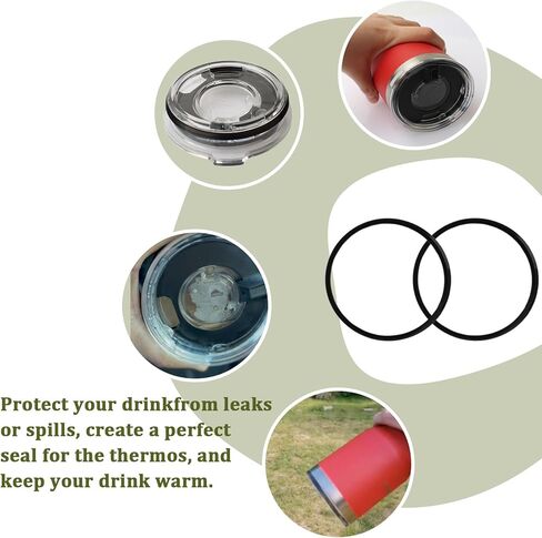 Rubber Gaskets for Milwaukee 48-22-8392R Coffee Cup Lid Gasket(2 Pack) in Kuwait