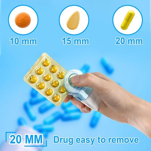 3 Pcs Portable Travel Pill Taker Remover - Pill Extractor Tool,Pill Organizer Pill Boxes Assistance Tool,Easy to Take Out Pills for Elderly with Weak Hands in Kuwait
